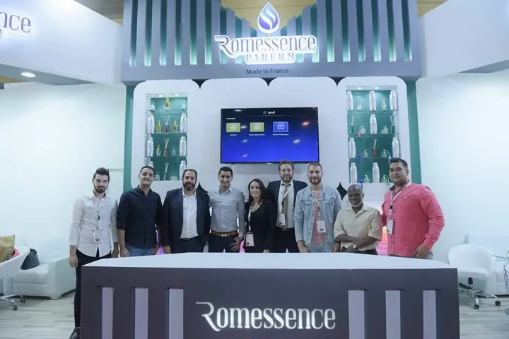 With the Romessence Parfum team at their stand