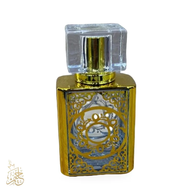 زجاجة عطر ذهبي مربع 50 ملي – حليم جروب للعطور