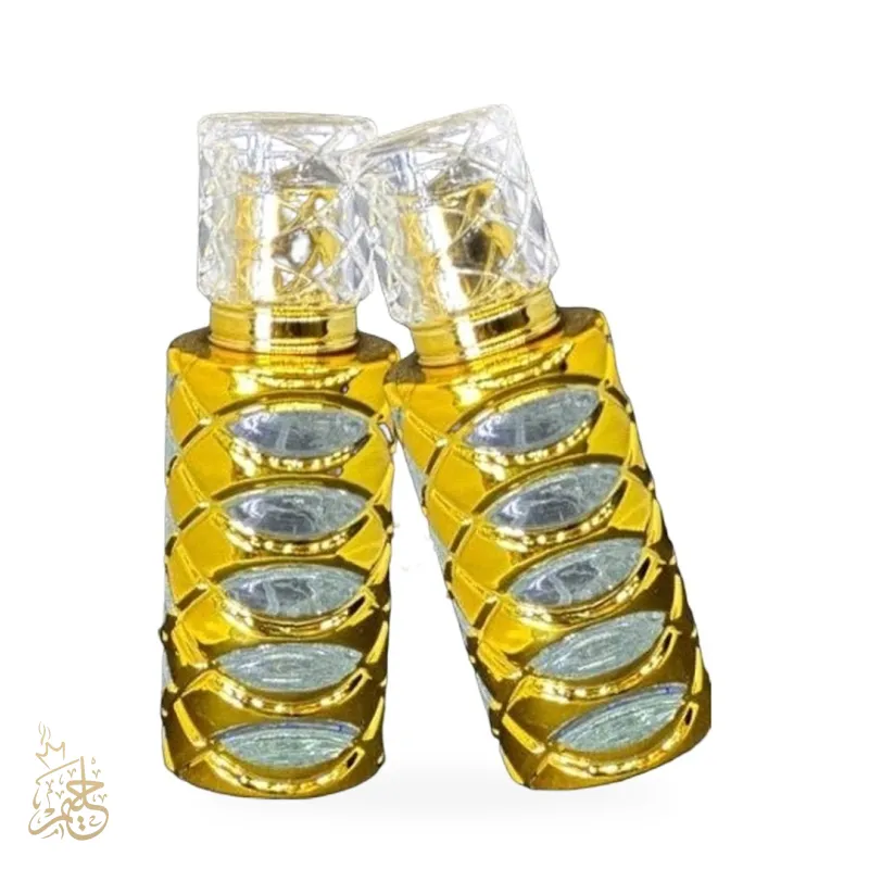 زجاجة عطر ذهبي مدور 50 ملي – حليم جروب للعطور
